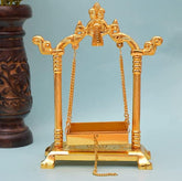 Laddu Gopal Metal Jhula, Decorative Handicraft Statue Showpiece for Home Decor, Hanging Decor, Christmas Gift, Wedding Gift, New Year Gift